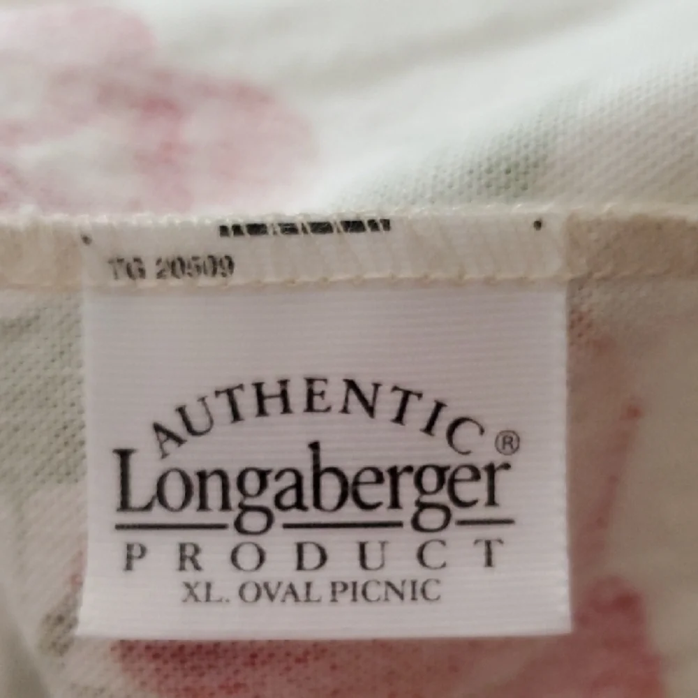 Longaberger Authentic XL Oval Picnic Tote Liner Fruit Medley